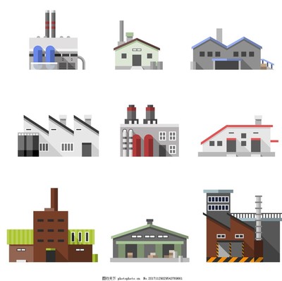 矢量工廠建筑 現(xiàn)代工業(yè)建筑的設(shè)計與革新